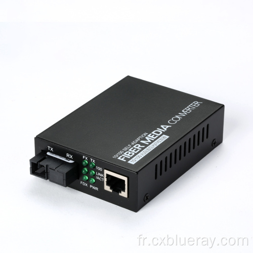 Gigabit Optical Fiber Media Converter 20 km 1310 nm Converseur de Medios de Fibra